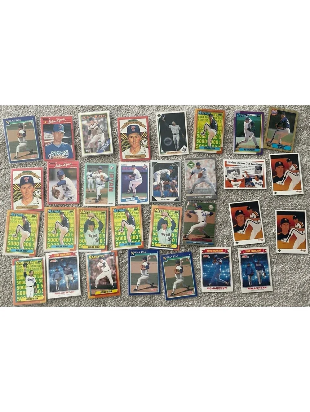 31 Card Nolan Ryan Lot